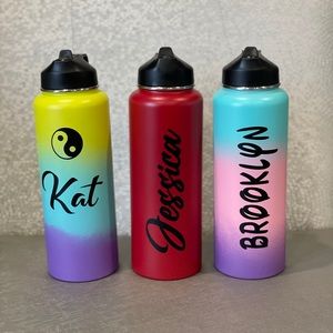 Insulated water bottle 32 oz straw lid NEW